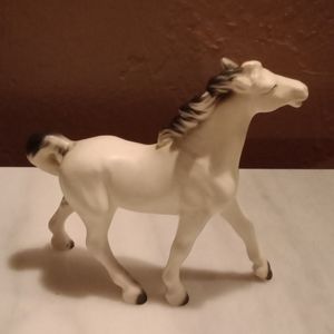 Vintage Wales Porcelain White Horse
